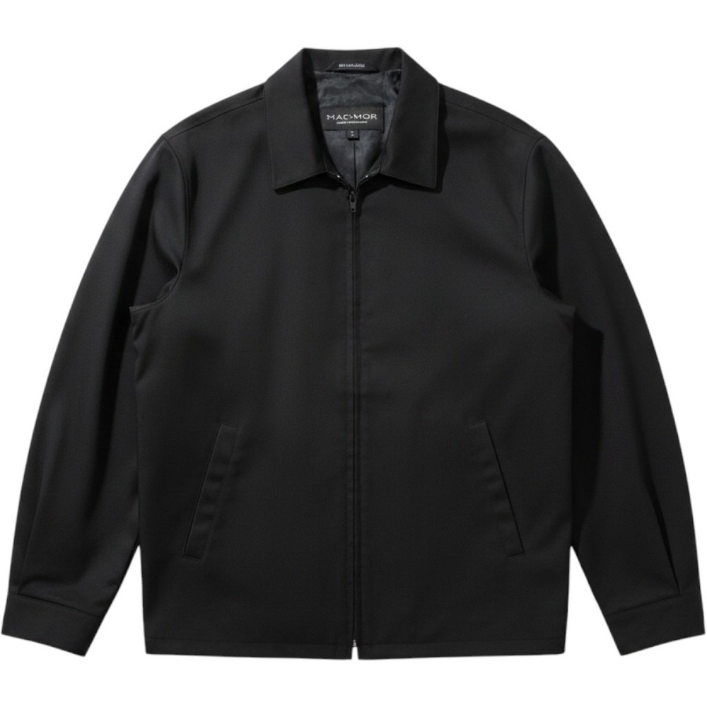 Mac Mor Jacket Mens Medium Black‎ Good Zip Front Lightweight Harrington Coat